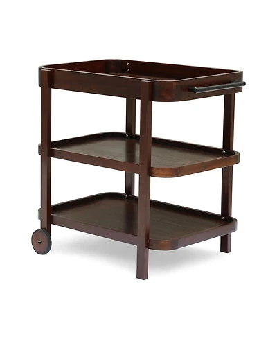 Streamdale Furniture Wood Bar Cart - Mahogany