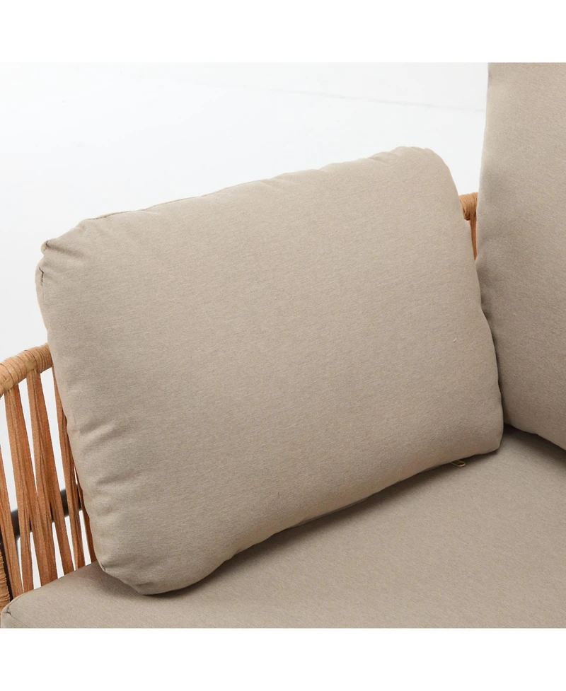 Streamdale Furniture Rope & Wood Lounge Chair with Cushions