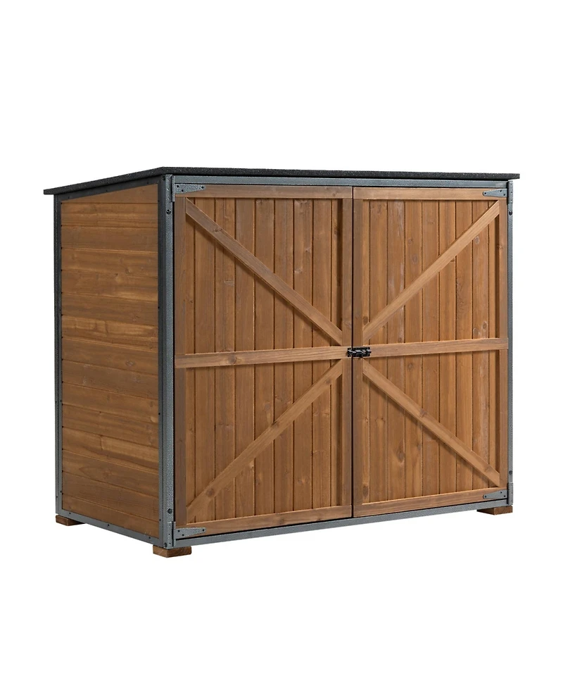 Streamdale Furniture Outdoor Storage Cabinet - Brown
