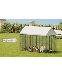 Streamdale Furniture Large Dog Kennel Outdoor Pet Pen with Roof - 7.94'L
