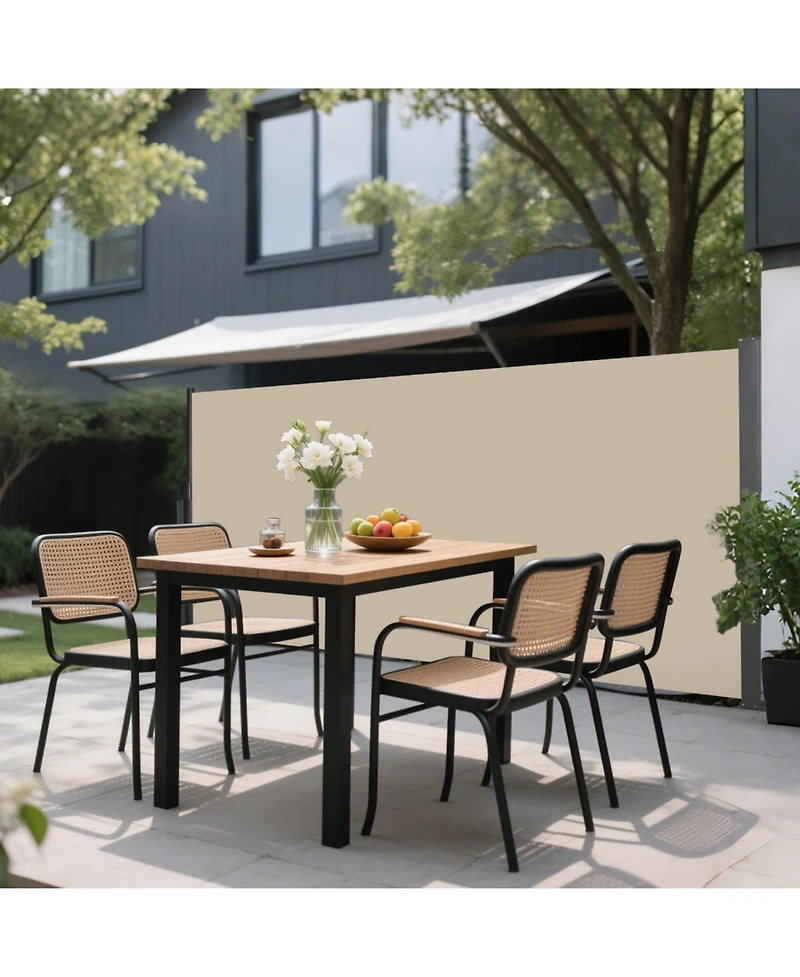 Streamdale Furniture Retractable Side Awning 118" x 63" Dark Grey
