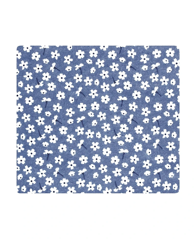 Hudson Baby Baby Girls Cotton Flannel Receiving Blankets 4pk, Blue Cosmos, One Size