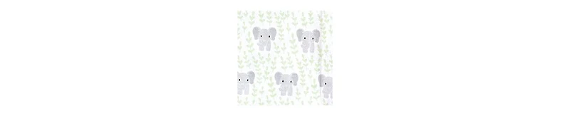 Hudson Baby Cotton Flannel Burp Cloths 7pk, Leafy Elephant, One Size