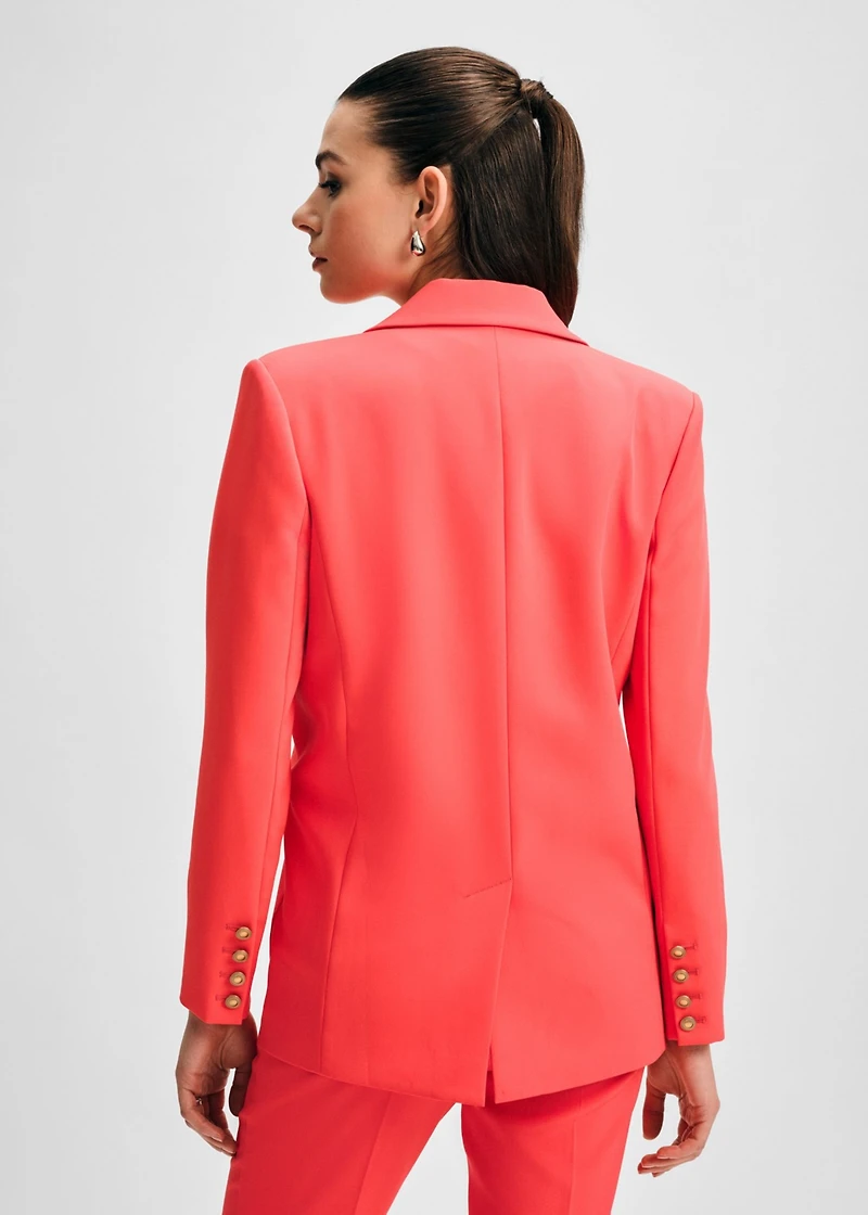 Isaac Mizrahi Women's Blazer with Detachable Flower Pin