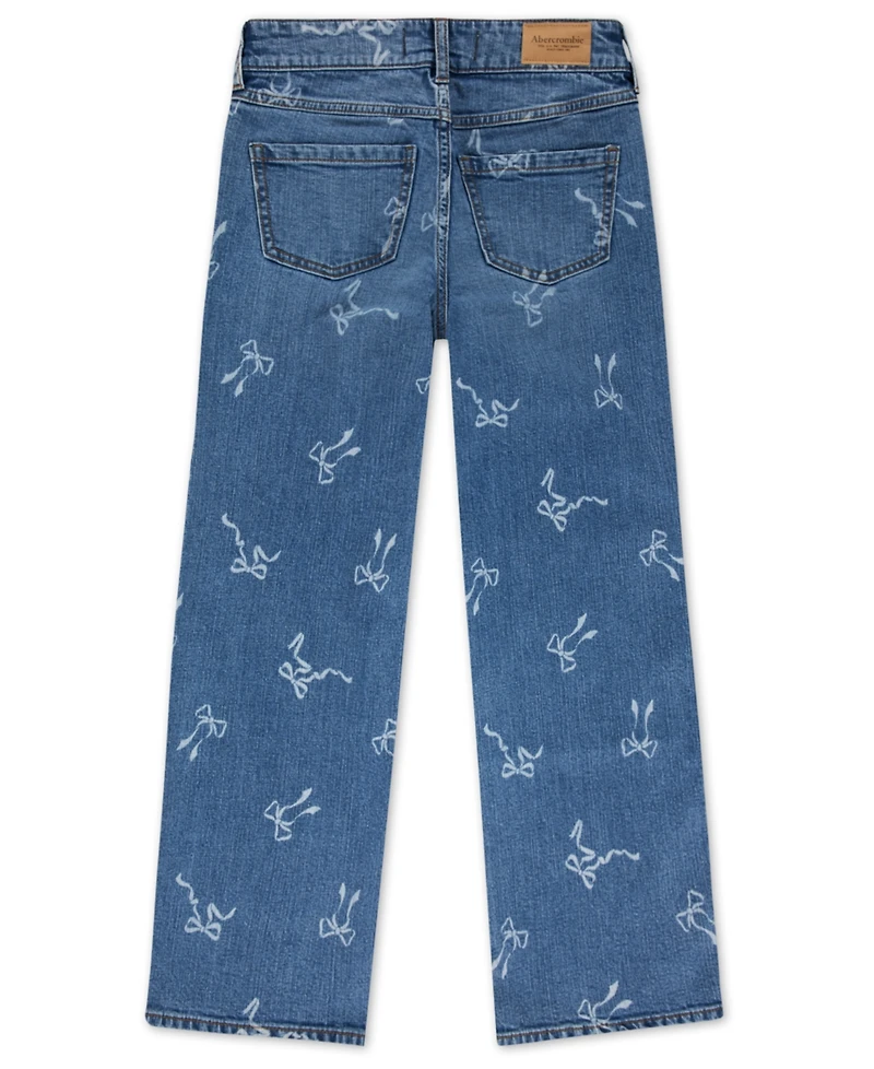 abercrombie kids Girls High Rise Discharge Wide Leg Jeans