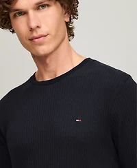 Tommy Hilfiger Men's Ribbed Long-Sleeve Pajama Shirt