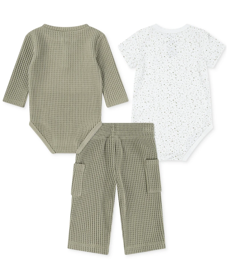 Jordan Baby Jumpman Waffle Bodysuits & Pants, 3 Piece Set