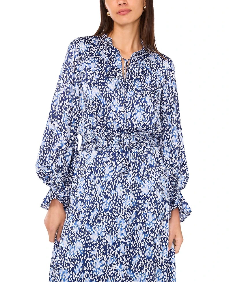 Vince Camuto Women's Smocked Ruffle Maxi Dress