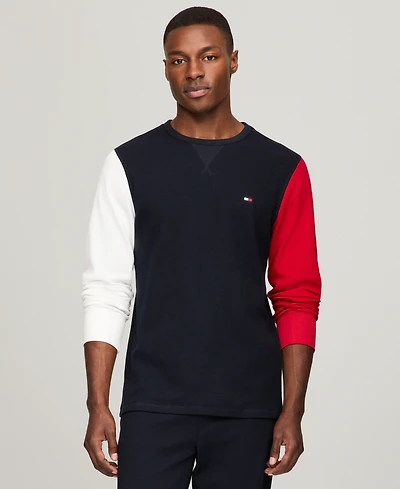 Tommy Hilfiger Men's Thermal Logo Long-Sleeve Pajama Shirt