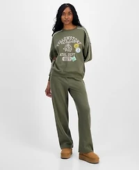 Rebellious One Juniors Yellowstone Crewneck Sweatshirt Piped Sweatpants