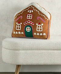 Holiday Lane Gingerbread House Decorative Pillow, 16" x 16", Macy's Exclusive