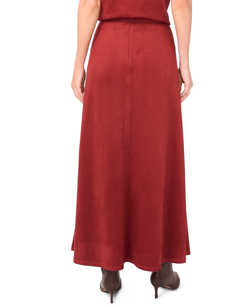Vince Camuto Women's Faux-Suede A-Line Maxi Skirt