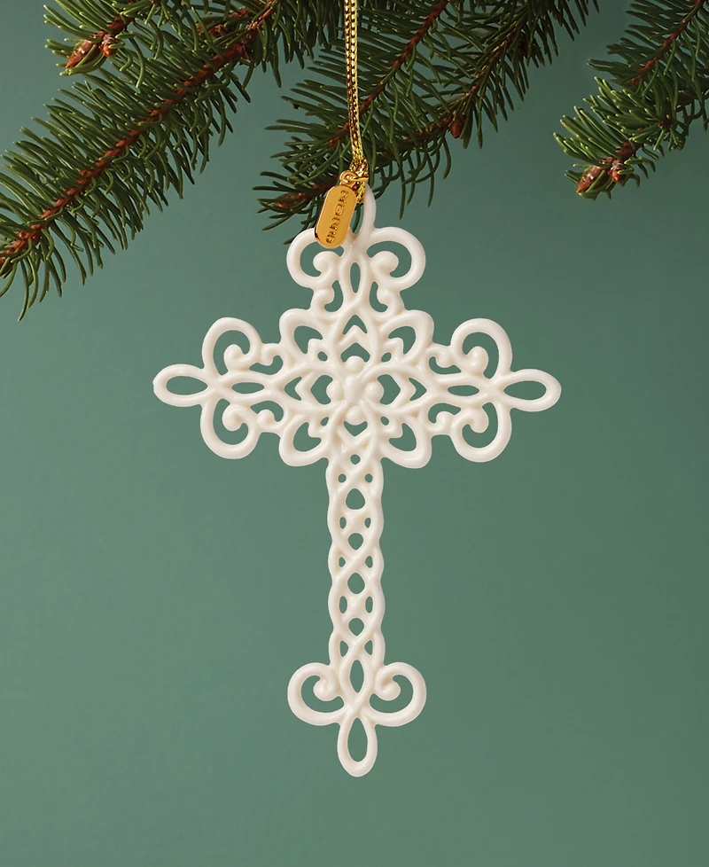 Lenox 2025 Snow Fantasies Cross Ornament