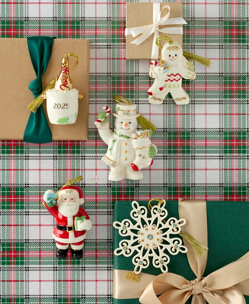 Lenox 2025 Santa with Mistletoe Ornament