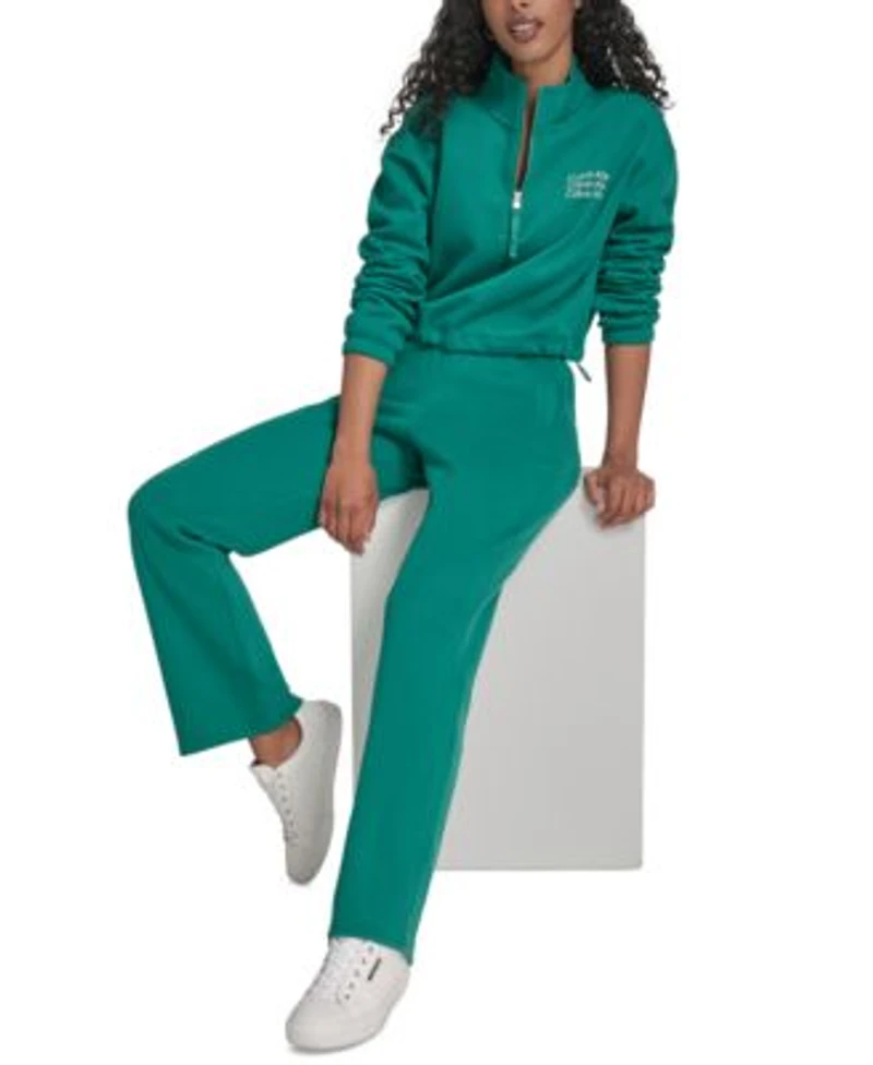 Calvin Klein Performance Womens Fleece Half Zip Top Sweatpants