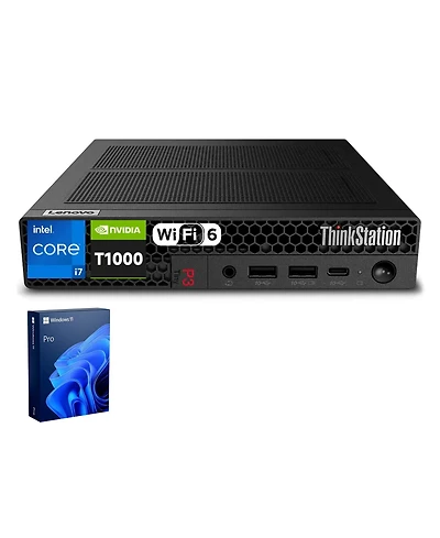 Lenovo ThinkStation P3 Business Workstation Desktop Intel Core i7 14700 32GB Ram Nvidia Quadro T1000 1TB Ssd Storage Windows 11 Pro - Black