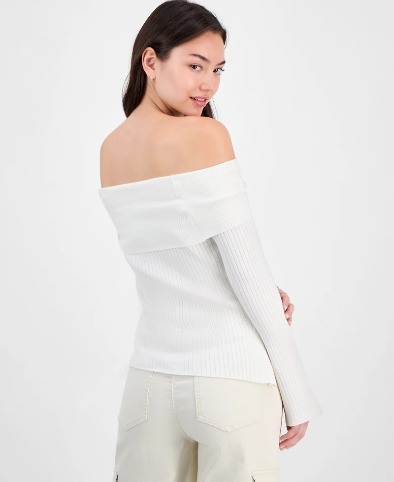 Hooked Up by Iot Juniors' Marilyn Off-The-Shoulder Top