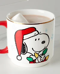Lenox Snoopy Christmas Stackable Mugs, Set of 4