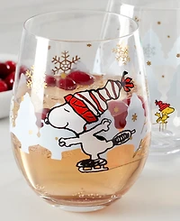 Lenox Snoopy Skating Christmas Tumblers, Set of 4