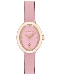Coach Women's Sammy Pink Leather Strap Breast Cancer Awareness Watch, 22.5mm