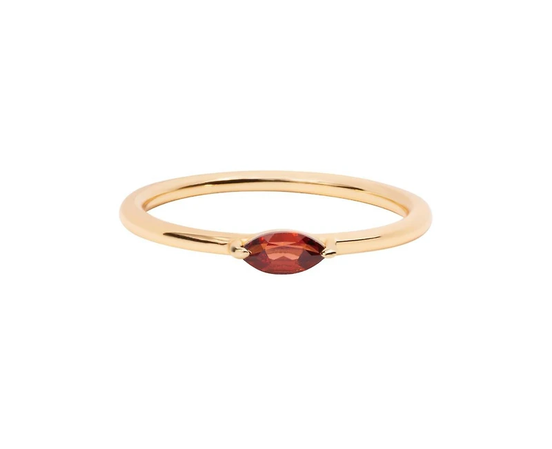 Marquise Birthstone Ring - January Garnet