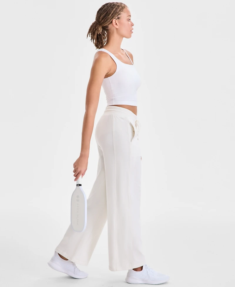 Id Ideology Women's Relaxed High-Rise Flare-Leg Fleece Pants, Macy's Exclusive