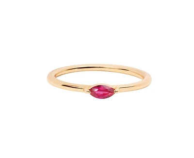 Marquise Birthstone Ring - July Ruby