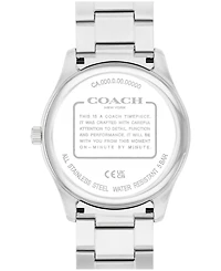 Coach Men's Oliver Silver Tone Stainless Steel Bracelet Watch, 41mm