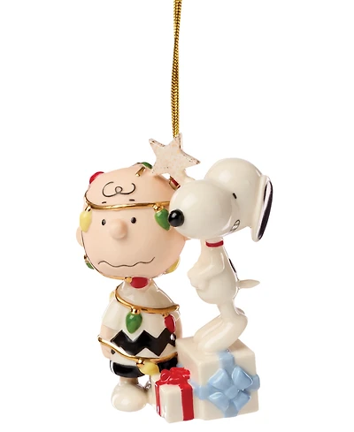 Lenox Christmas Tree Charlie Brown & Snoopy Ornament