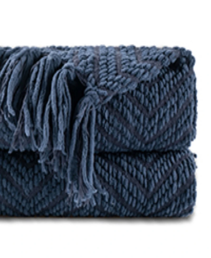 Battilo Herringbone Chenille Knit Throw, 50" x 60"