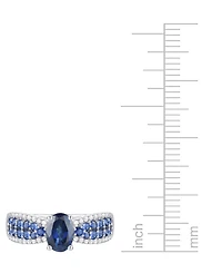 Gemstone (1-1/10 ct. t.w.) & Diamond (1/5 t.w) Oval Ring 14k Gold