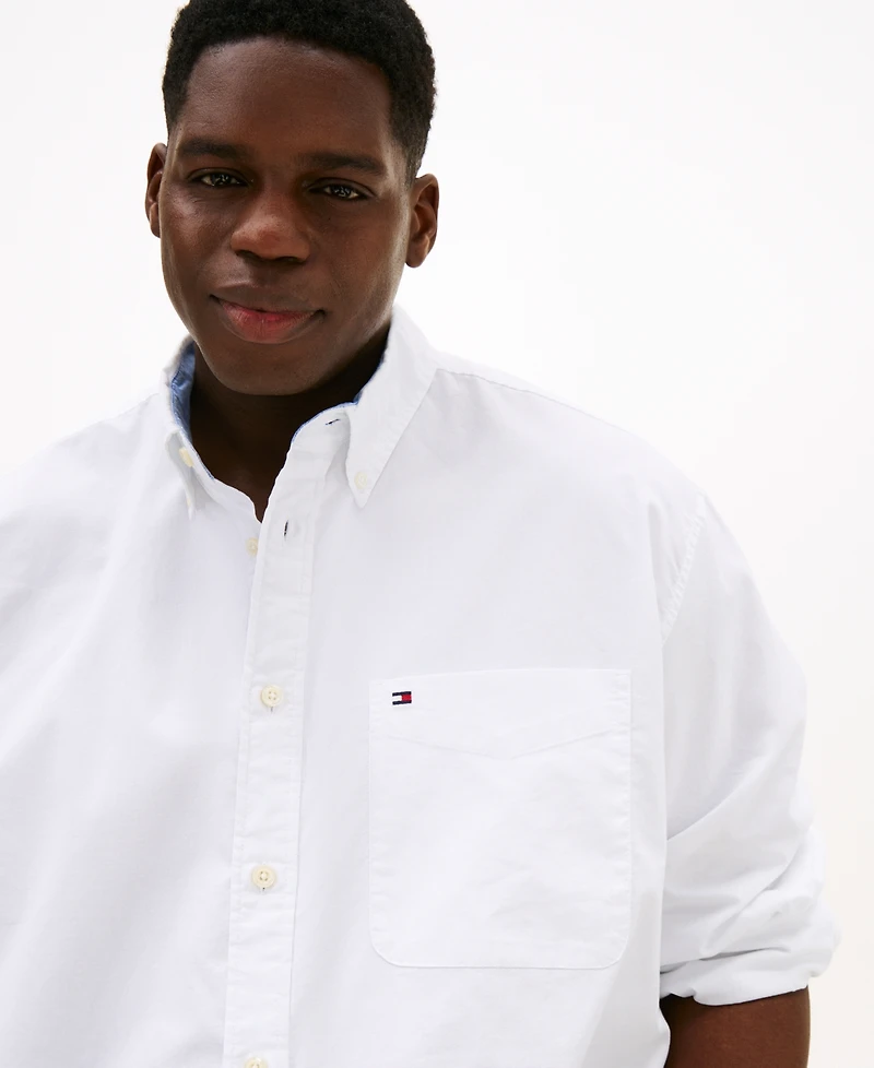 Tommy Hilfiger Men's Big & Tall Classic-Fit Stretch Solid Capote Shirt