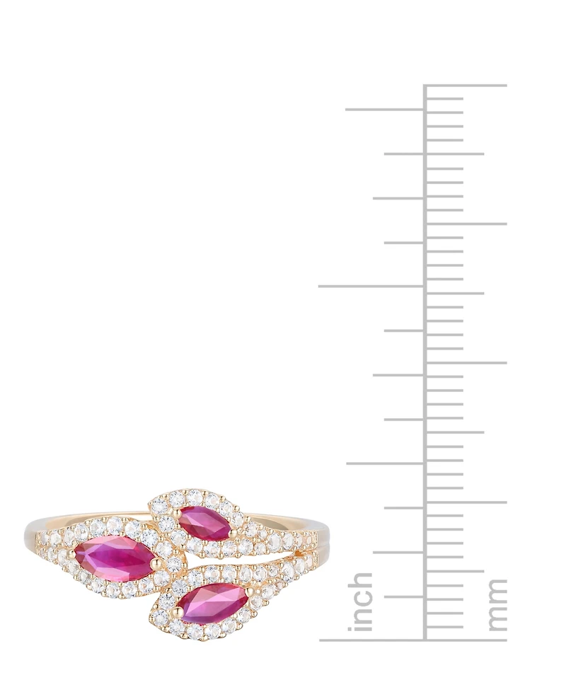 Gemstone (5/8 ct. t.w.) & Diamond (1/3 Multi-Stone Ring 14k Gold