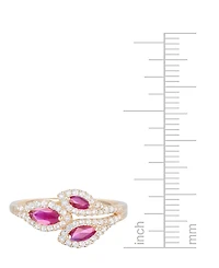 Gemstone (5/8 ct. t.w.) & Diamond (1/3 Multi-Stone Ring 14k Gold