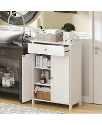 Volenca Bathroom Floor Cabinet Freestanding Storage Organizer with 2 Doors