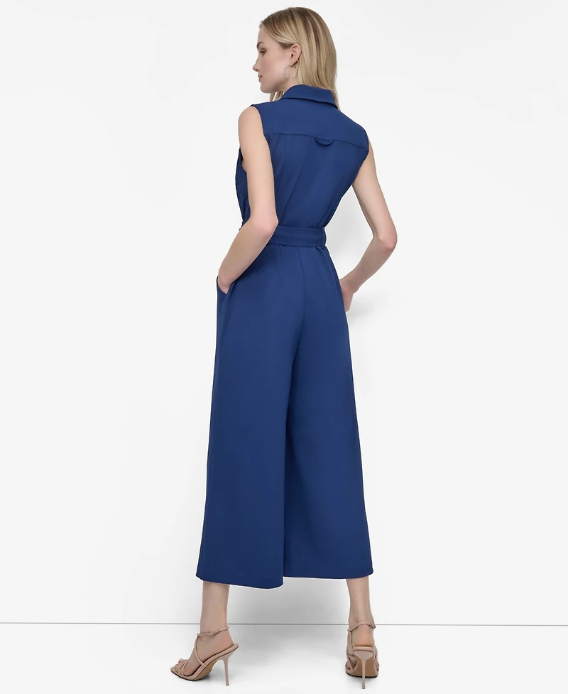 Dkny Women's Cargo Sleeveless Jumpsuit