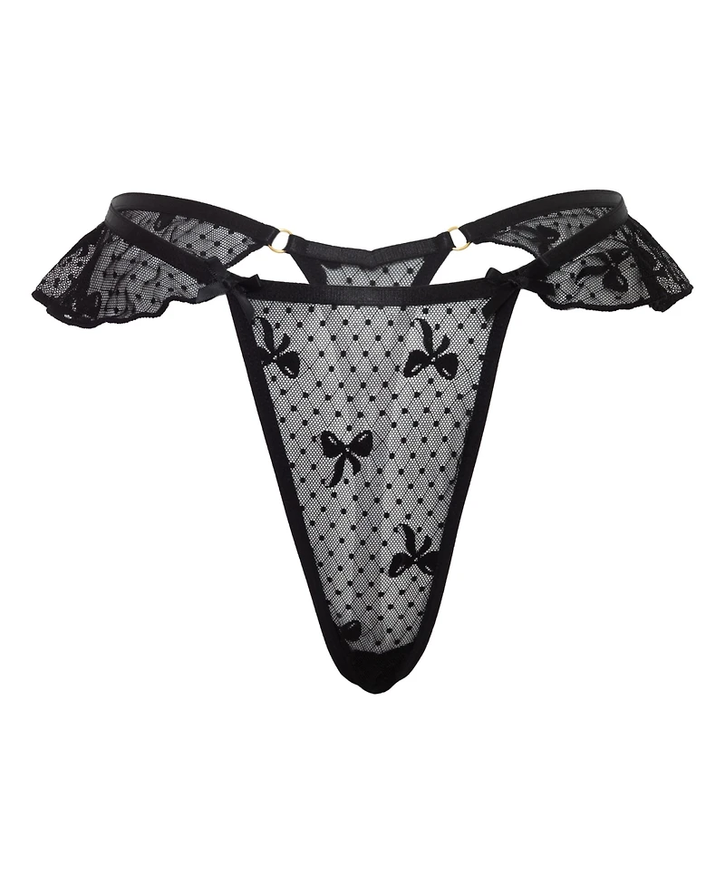 Oh La Cheri Women's Brooke Bow Mesh Thong