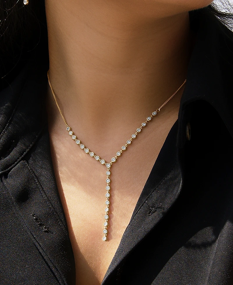 Wrapped in Love Diamond Bezel 17-1/4" Lariat Necklace (1 ct. t.w.) in 14k Gold, Exclusively at Macy's