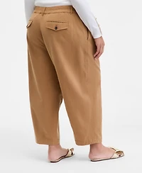 On 34th Trendy Plus High-Rise Pleated Barrel-Leg Pants, Macy's Exclusive