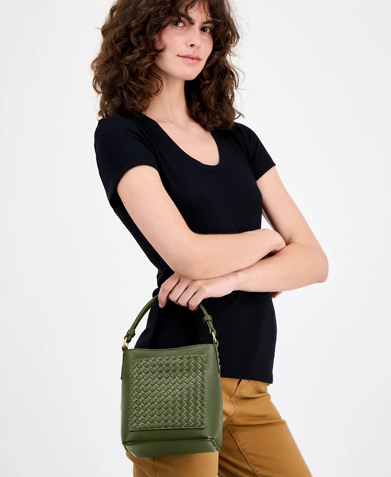 Style & Co Mini Woven Bucket Bag, Macy's Exclusive