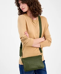 Style & Co Small Woven Double Compartment Crossbody, Macy's Exclusive