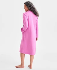 Charter Club Women's Quilt-Embossed Velour Zip-Front Robe