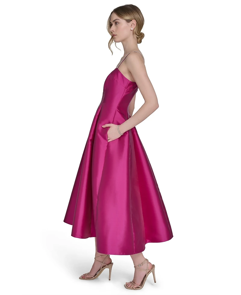 Eliza J Women's Solid Color Square-Neck Sleeveless Midi Dress