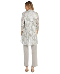 R & M Richards Petite Metallic Swing Jacket, Tank and Pants 3-Pc. Set