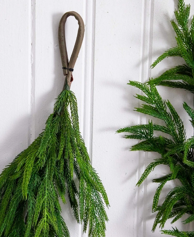 Nearly Natural 15" Artificial Touch Norfolk Island Pine Garland with Natural Look