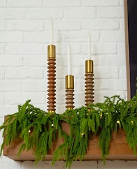Nearly Natural 9" Pre-Lit Artificial Touch Norfolk Island Pine Garland Led Lights