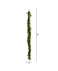 Nearly Natural 6" Pre-Lit Artificial Touch Norfolk Island Pine Garland Led Lights