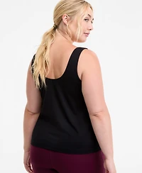 Id Ideology Plus Studio V-Neck Tank Top, Macy's Exclusive