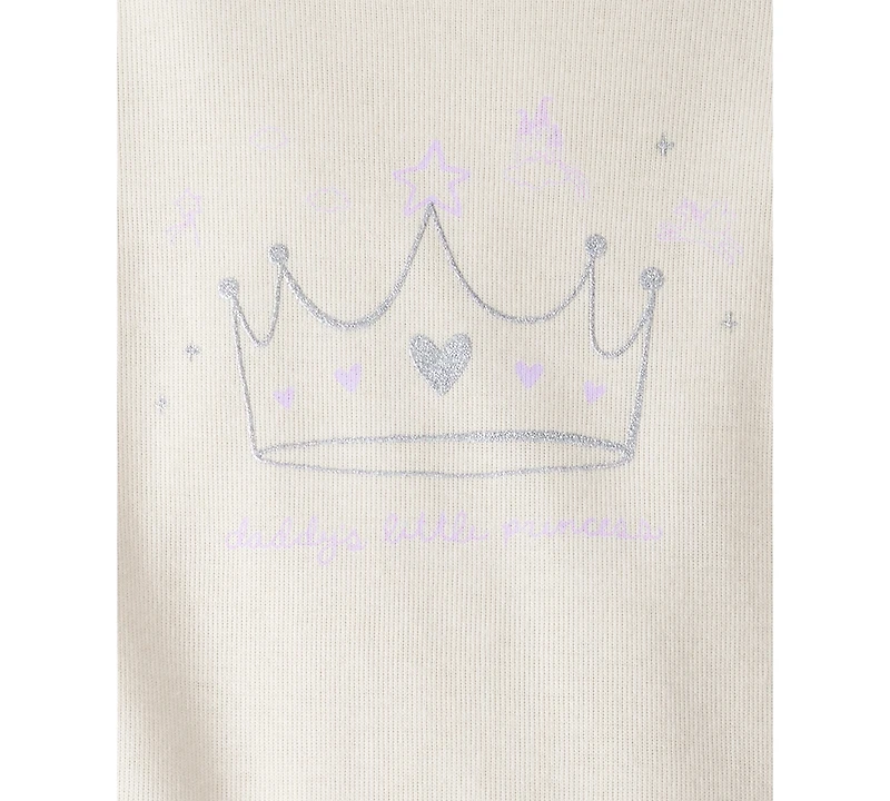 Carter's Baby Girls Daddy's Little Princess Cotton Long-Sleeve Bodysuit & Pants, 2 Piece Set