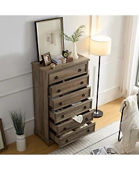 Casainc Freestanding Bathroom Cabinet Clothes Storage with 6 Drawers
